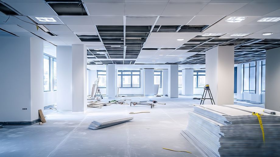 Plateau de bureaux en rénovation